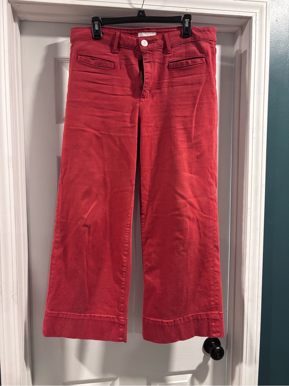 LOFT Palmer Curvy Wide-Leg Crop Pants